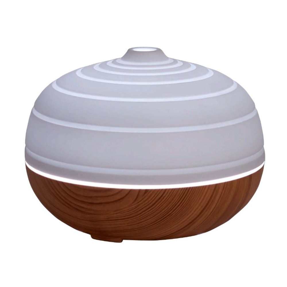 BeBalanced By Partylite Ultrasonic Diffuser P93506 Wood Grain White NEW